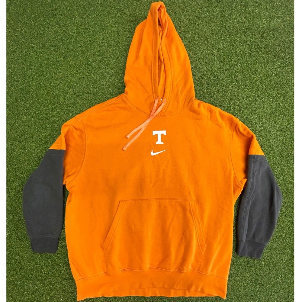 Nike Tennessee Volunteers Hoodie Mens Medium Orange Grey Pullover Sweatshirt